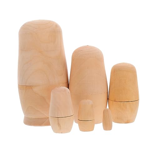 Garneck Unbemalte Russische Matroschka Nistpuppen Aus Holz - DIY Set Für Kreative Bastelprojekte - Perfekte Zu Ostern Für Und 5 Stück in Verschiedenen Größen Garneck Unbemalte Russische Matroschka Nistpuppen Aus Holz - DIY Set Für Kreative Bastelprojekte - Perfekte Zu Ostern Für Und 5 Stück in Verschiedenen Größen von Garneck
