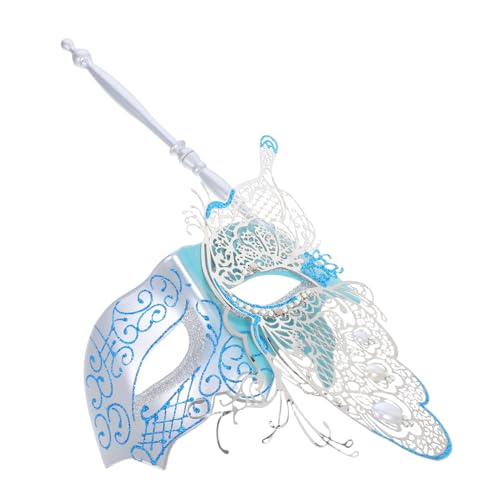 Garneck Venetian Butterfly Masquerade Maske mit Stab Metall Damen Kostüm Accessoire für Halloween Karneval Mardi Gras Ball Abendveranstaltungen von Garneck