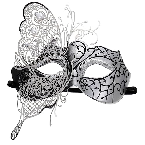 Garneck Venezianische Masquerade Ball Maske Damen Halbgesichts Halloween Karneval Kostüm mit Elastischem Band Schwarz Garneck Venezianische Masquerade Ball Maske Damen Halbgesichts Halloween Karneval Kostüm mit Elastischem Band Schwarz von Garneck