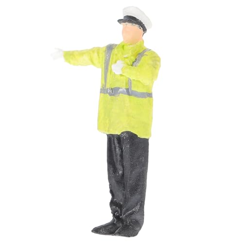 Garneck Verkehrspolizei Statue zur Dekoration von Miniaturszenen für Sandtisch Layouts und Puppenhäuser von Garneck