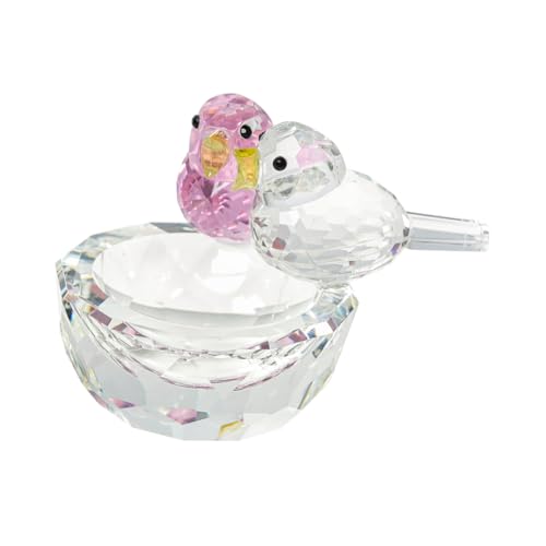 Garneck Vogelnest Ornament Aus Kristall Vogelnest Vogelnester Zum Basteln Vogelnest Ornamente Mini Vogelhäuser Vogeldekor Für Zuhause Tischvogeldekoration Kristallglas von Garneck