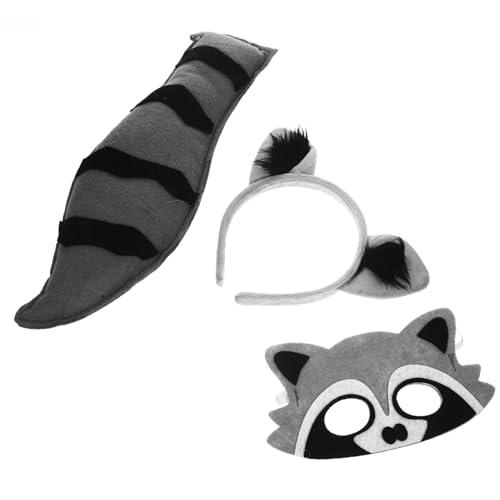 Garneck Waschbär Cosplay mit Haarreif Ohren Maske und Party Kostüm Zubehör für Halloween Karneval Geburtstagsfeier Garneck Waschbär Cosplay mit Haarreif Ohren Maske und Party Kostüm Zubehör für Halloween Karneval Geburtstagsfeier von Garneck