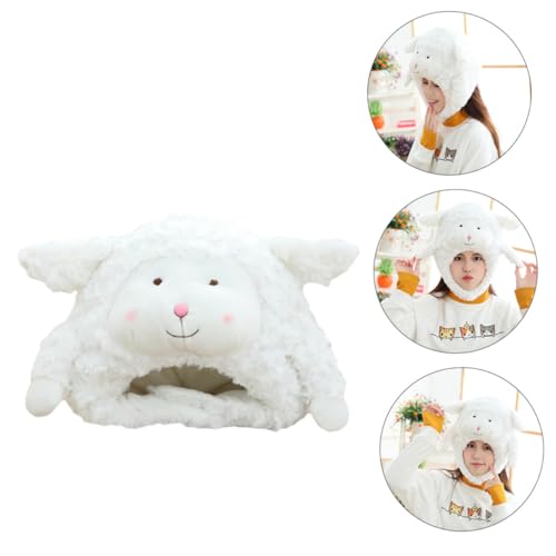 Garneck Weißes Plüsch Schafsmütze Kuschelige Warme Kopfbedeckung für Mädchen Halloween Party Foto Requisite Weicher Bequemer Kopfschmuck Garneck Weißes Plüsch Schafsmütze Kuschelige Warme Kopfbedeckung für Mädchen Halloween Party Foto Requisite Weicher Bequemer Kopfschmuck von Garneck