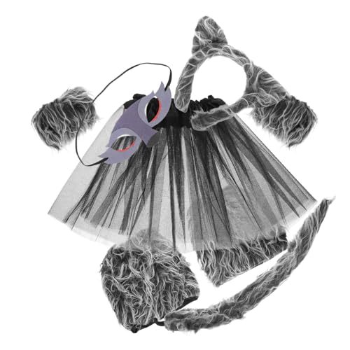 Garneck Wolfskostüm-set Für Mit Ohren, Stirnband, Handschuhen Und Maske, Halloween-tier-anziehzubehör Für Partys Und Veranstaltungen von Garneck