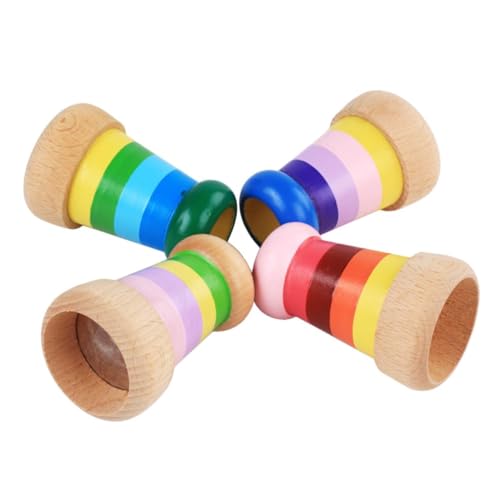 Garneck Zartes Holzkaleidoskop für Stilvolles Lernspielzeug mit Rotierendem Fördert die Kreativität und Eltern Junge Mädchen Interaktion Zufällige Farben Langlebiges Material von Garneck