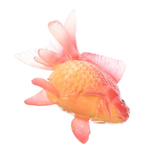 Garneck Zierfischspielzeug interaktives Kunstfisch Aquarium Dekoration Aquaristik Deko Marine Tiere Modell Falls es Dich interessiert matschige Zappelspielzeuge PVC rot von Garneck