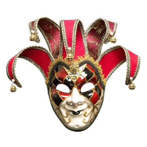 Garneck karnevalskostüm maske masquerade faschingsmasken geschenkidee für reisende Abschlussball Maske Venezianische Maske Party-Maske Maskerade-Maske Jahrgang bilden schmücken rot von Garneck