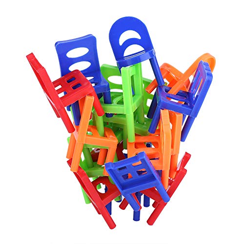 18 Teile/Satz Stuhl auf Stuhl Spielzeug Kunststoff Mini Multiplayer Stacking Spiele Interessant Lernen Intelligent Balancing für Familie Party Game von Garosa