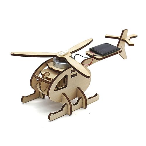 3D-Holzpuzzle-Helikopter-Modell, Solar-Helikopter-Modell, Holz-Helikopter-Spielzeug, Puzzle-Spielzeug, DIY-Helikopter-Kit, Ornament für Büro, Schreibtisch, Wohnzimmer, Schlafzimmer von Garosa
