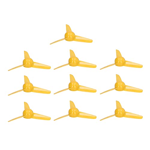 Garosa 10 PCs 70 Mm 3 Blätter Plastikpropeller -Set für Toy Boat RC -Auto, Breite Anwendungsbereich, Geeignet für Verschiedene Modelle und Zwecke mit Ausgezeichnetem ABS Material, 3 Klingen (Yellow) von Garosa