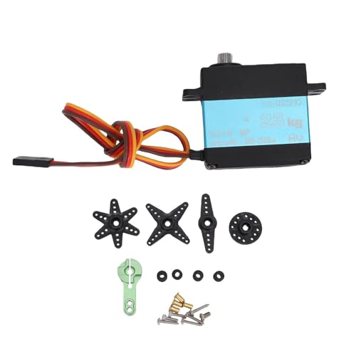 Garosa 25 Kg Digitales Servo, Verbessertes RC -Modell mit 500-2500us Impulsbreite und Verstärkte Metall Zahnräder, 0‑ 180 Grad Rotatierbar, für RC -Autos Drift -Autos Flugzeuge von Garosa