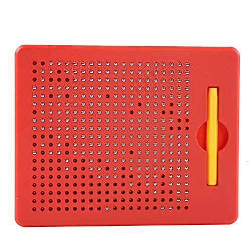 Magnetische Zeichenbrett Reißbrett mit Stift Stahlkugel Tablet Pädagogisches Spielzeug Geschenke für Kinder (Rot) von Garosa