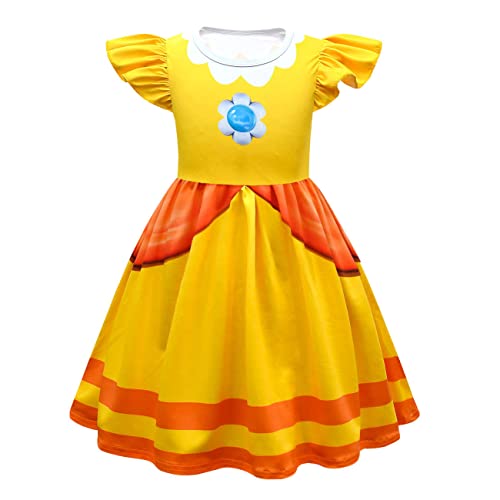Garperkids Prinzessinnen-Kostüm für Mädchen, Flatterärmel, gelbes Kleid, Sommer, lässiges Kleid, Party, Verkleidung, Kinder-Outfits Garperkids Prinzessinnen-Kostüm für Mädchen, Flatterärmel, gelbes Kleid, Sommer, lässiges Kleid, Party, Verkleidung, Kinder-Outfits von Garperkids