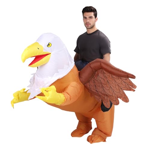 Garsent Aufblasbares Kostüm, Luftaufblasenanzug Halloween -Kostüme, Adler Aufblasbares Kostüm, Schnell Aufblende Erwachsene Lustige Blow -up -Kostümanzug für Partys Festivals von Garsent
