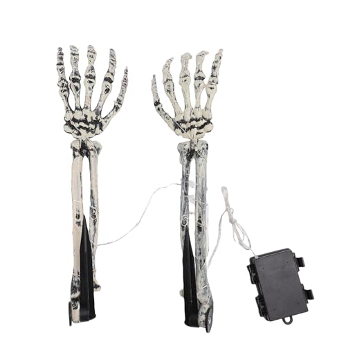 Garsent Halloween-Dekoration, 2 Stück Skelett Arme mit LED-Licht, Beängstigend Realistische Hände Knochen, Wasserdicht und Staub Beweis für Scary Pathway, Party, Veranda-Displays, Indoor (Warm weiß) Garsent Halloween-Dekoration, 2 Stück Skelett Arme mit LED-Licht, Beängstigend Realistische Hände Knochen, Wasserdicht und Staub Beweis für Scary Pathway, Party, Veranda-Displays, Indoor (Warm weiß) von Garsent