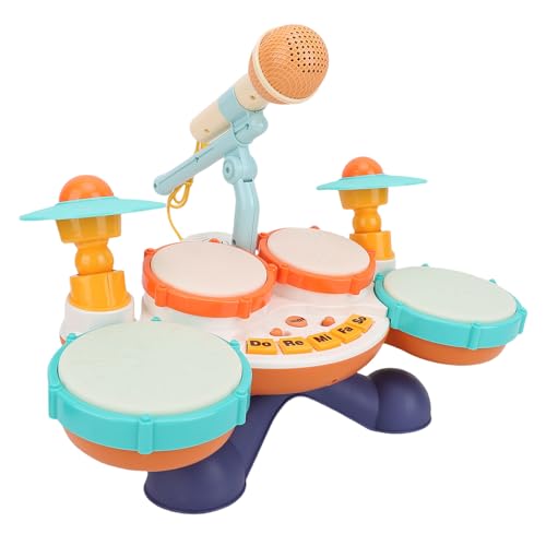 Garsent Kids Drum Set, Kleinkinder Musik -Drum mit Leichtem, Multifunktionalem Musik -Drum -Kit, 4 Drum Mixing, Percussion Anfänger Kit für Mädchen Kleinkinder für Spiele und Frühe Garsent Kids Drum Set, Kleinkinder Musik -Drum mit Leichtem, Multifunktionalem Musik -Drum -Kit, 4 Drum Mixing, Percussion Anfänger Kit für Mädchen Kleinkinder für Spiele und Frühe von Garsent