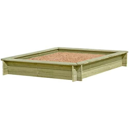Gartenpirat Sandkasten 150x150 cm aus Holz imprägniert TÜV geprüft von Gartenpirat