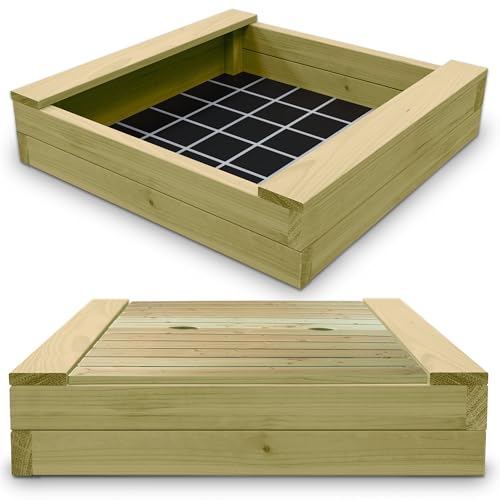 Gartenwelt Riegelsberger Massiver Sandkasten Bär 120 x 120 cm aus Kiefernholz Sandkiste Sandbox mit passendem Deckel Spielkasten inkl. Sitzbretter und Bodenplane Gartenwelt Riegelsberger Massiver Sandkasten Bär 120 x 120 cm aus Kiefernholz Sandkiste Sandbox mit passendem Deckel Spielkasten inkl. Sitzbretter und Bodenplane von Gartenwelt Riegelsberger