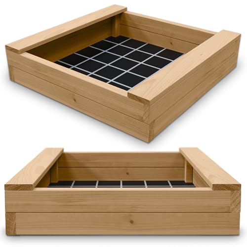 Gartenwelt Riegelsberger Massiver Sandkasten Bulle 150 x 150 cm aus Lärchenholz Bohlen 45 mm Sandkiste Sandbox Spielkasten inkl. Sitzbretter und Bodenplane Gartenwelt Riegelsberger Massiver Sandkasten Bulle 150 x 150 cm aus Lärchenholz Bohlen 45 mm Sandkiste Sandbox Spielkasten inkl. Sitzbretter und Bodenplane von Gartenwelt Riegelsberger