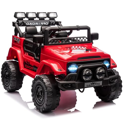 Garvee 12V Elektroauto Kinder, Kinderauto Elektro 3-Gang - 2 Betriebsmodi Mit 2,4G Fernbedienung LED-Lichter Musik Und Hupe, Elektro Auto Für Kinder Ab 3 Jahren von Garvee