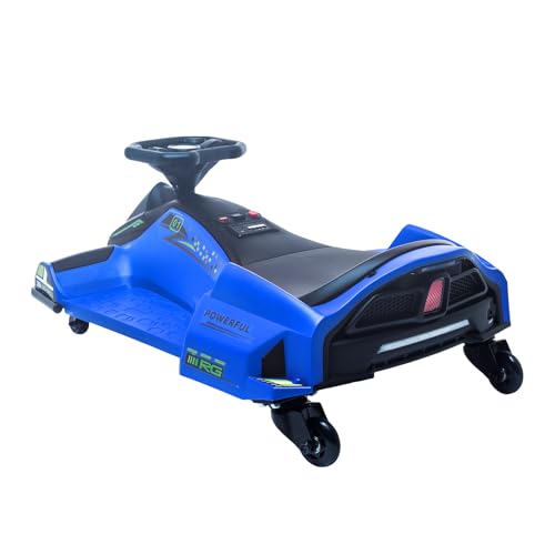 Garvee Kinder Elektro Gokart,24v Drift Kart Mit Driftmodus, Mit Musik, Led-Licht Vorne Und Hinten, Alarm Bei Niedrigem Ladestand Kinderfahrzeug Für Kinder von Garvee