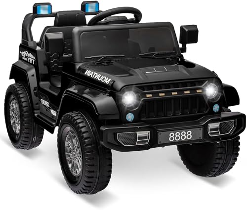 Garvee Kinder Elektroauto, 12V 4.5AH Elektro Kinderauto 3-Gang Mit 2,4G Fernsteuerung, LED-Leuchten, Musik Und Hupe, Elektrofahrzeuge Für Kinder Ab 3 Jahre von Garvee