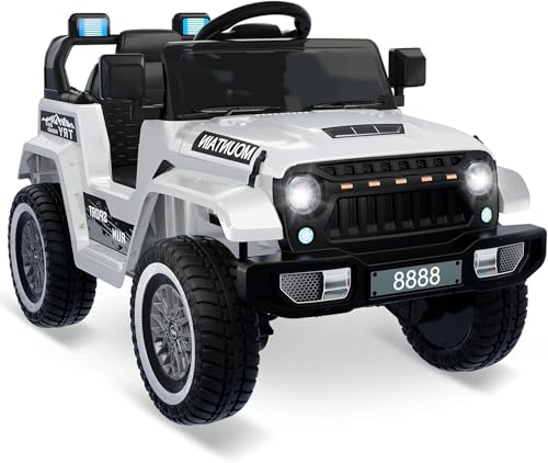 Garvee Kinder Elektroauto, 12V 4.5AH Elektro Kinderauto 3-Gang Mit 2,4G Fernsteuerung, LED-Leuchten, Musik Und Hupe, Elektrofahrzeuge Für Kinder Ab 3 Jahre von Garvee
