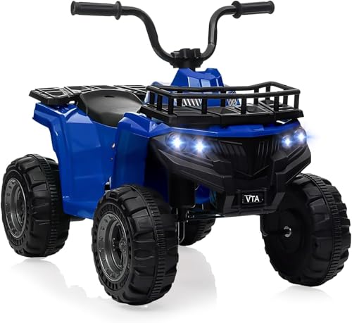 Garvee Kinder Quad Elektro 12V, Kinderquad Kinderfahrzeug Mit Musik, Hupe Und LED Scheinwerfer Elektroauto Mit 4 rutschfeste Räder & Langsamer Start Für Kinder Ab 2-5 Jahren, Blau Garvee Kinder Quad Elektro 12V, Kinderquad Kinderfahrzeug Mit Musik, Hupe Und LED Scheinwerfer Elektroauto Mit 4 rutschfeste Räder & Langsamer Start Für Kinder Ab 2-5 Jahren, Blau von Garvee