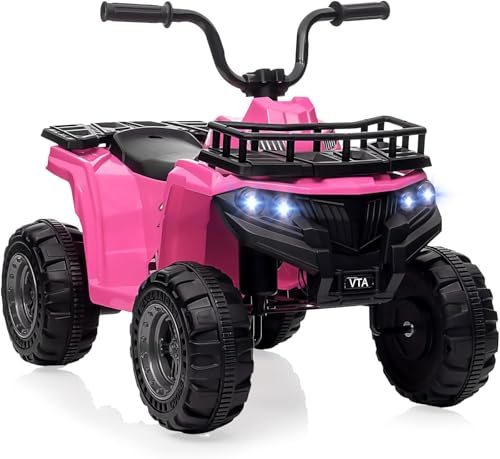Garvee Kinder Quad Elektro 12V, Kinderquad Kinderfahrzeug Mit Musik, Hupe Und LED Scheinwerfer Elektroauto Mit 4 rutschfeste Räder & Langsamer Start Für Kinder Ab 2-5 Jahren, Rosa Garvee Kinder Quad Elektro 12V, Kinderquad Kinderfahrzeug Mit Musik, Hupe Und LED Scheinwerfer Elektroauto Mit 4 rutschfeste Räder & Langsamer Start Für Kinder Ab 2-5 Jahren, Rosa von Garvee