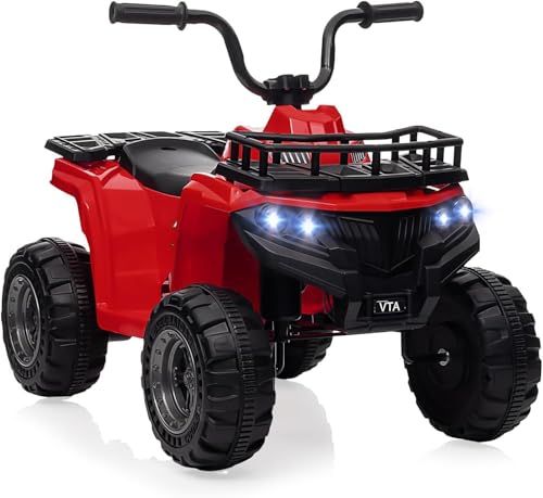Garvee Kinder Quad Elektro 12V, Kinderquad Kinderfahrzeug Mit Musik, Hupe Und LED Scheinwerfer Elektroauto Mit 4 rutschfeste Räder & Langsamer Start Für Kinder Ab 2-5 Jahren, Rot Garvee Kinder Quad Elektro 12V, Kinderquad Kinderfahrzeug Mit Musik, Hupe Und LED Scheinwerfer Elektroauto Mit 4 rutschfeste Räder & Langsamer Start Für Kinder Ab 2-5 Jahren, Rot von Garvee