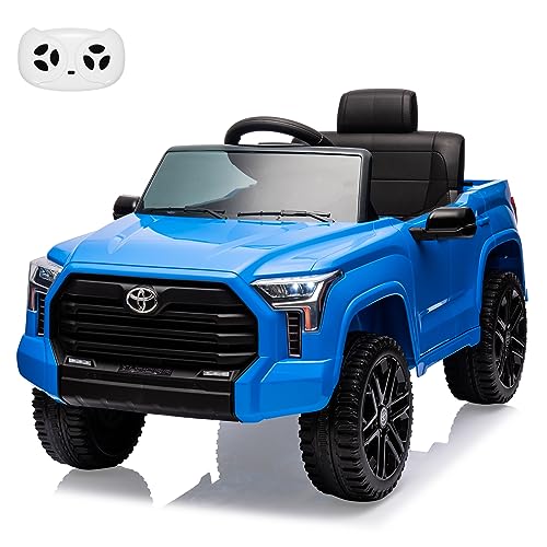 12V Elektro-Rutschauto für Kinder, Lizenzierte Toyota-Rutschauto, LED-Scheinwerfern, Robustem Federungssystem & Sicherheitsgurt, Premium Kinderauto Mit DoppeltüRen Und Batteriebetrieb für Indoor/Outdo von GarveeMore