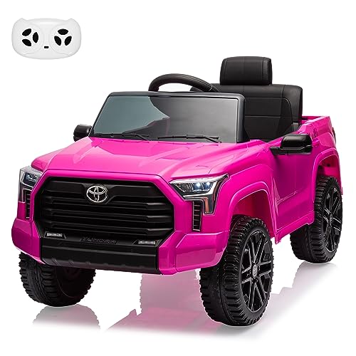 12V Elektro-Rutschauto für Kinder, Lizenzierte Toyota-Rutschauto, LED-Scheinwerfern, Robustem Federungssystem & Sicherheitsgurt, Premium Kinderauto Mit DoppeltüRen Und Batteriebetrieb für Indoor/Outdo von GarveeMore