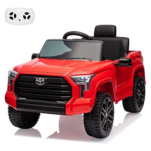 12V Elektro-Rutschauto für Kinder, Lizenzierte Toyota-Rutschauto, LED-Scheinwerfern, Robustem Federungssystem & Sicherheitsgurt, Premium Kinderauto Mit DoppeltüRen Und Batteriebetrieb für Indoor/Outdo von GarveeMore