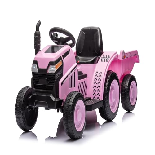 Elektrischer Traktor Mit AnhäNger, 2-In-1 Kinder Aufsitztraktor Mit Hupe, USB, Musik Und LED Lichtern, 12V Elektroauto, Kinderlast 30 Kg, Ab 3 Jahren Elektrischer Traktor Mit AnhäNger, 2-In-1 Kinder Aufsitztraktor Mit Hupe, USB, Musik Und LED Lichtern, 12V Elektroauto, Kinderlast 30 Kg, Ab 3 Jahren von GarveeMore