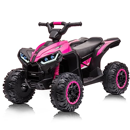Kinder-Elektroquad 12V, Elektroauto für Kinder Mit LED Und Musik, 2 Geschwindigkeiten, Hupe, 83x 53x 56, ATV Ab 3 Jahren Kinder-Elektroquad 12V, Elektroauto für Kinder Mit LED Und Musik, 2 Geschwindigkeiten, Hupe, 83x 53x 56, ATV Ab 3 Jahren von GarveeMore