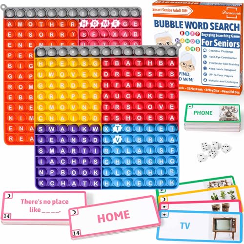 Garybank Bubble Wortsuchspiel für Senioren – Demenzaktivitäten, Sprüche, Erinnerungsaktivitäten, Weihnachten, Geschenk, Fidget, 600+ Min. Alter, 4 Spieler, Fliesenbasiertes Spiel, Deutsch Garybank Bubble Wortsuchspiel für Senioren – Demenzaktivitäten, Sprüche, Erinnerungsaktivitäten, Weihnachten, Geschenk, Fidget, 600+ Min. Alter, 4 Spieler, Fliesenbasiertes Spiel, Deutsch von Garybank