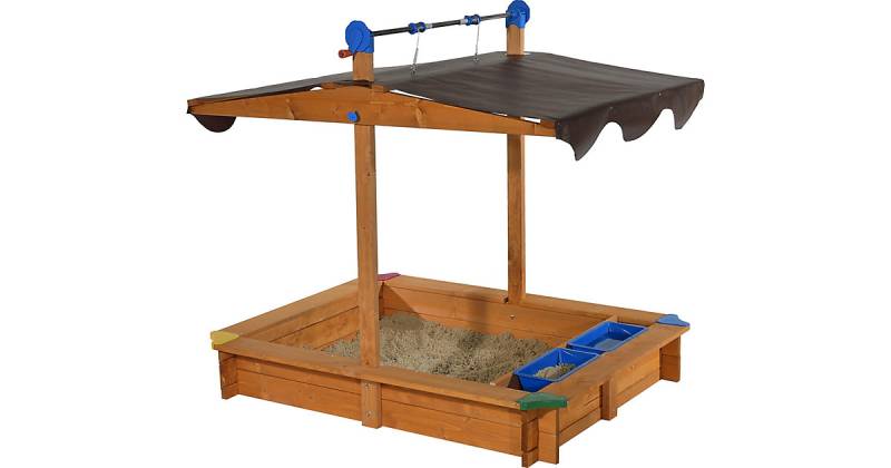Sandkasten Lea mit Dachlift und Matschfächern von Gaspo