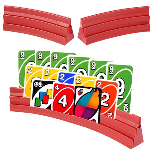 4 Stück Kartenhalter Spielkarten 3 Rampen Spielkartenhalter zum Hinstellen Stackbar mit Magnetische Montage Spielkartenhalter Poker/UNO für Senioren Kinder Arthritis Feiern (Rot) 4 Stück Kartenhalter Spielkarten 3 Rampen Spielkartenhalter zum Hinstellen Stackbar mit Magnetische Montage Spielkartenhalter Poker/UNO für Senioren Kinder Arthritis Feiern (Rot) von Gatphy