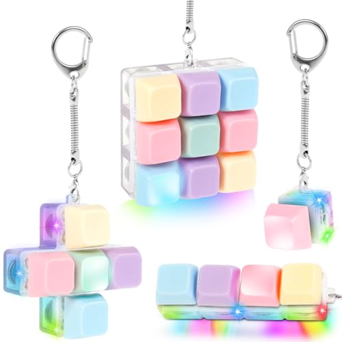 Fidget Schlüsselanhänger 4 Stück für Erwachsene LED Farbiger Tastatur-Schlüsselbund Fidget-Toys Zappelspielzeug Schlüsselanhänger Spinner Stress Angst Abbauen Fidget Schlüsselanhänger 4 Stück für Erwachsene LED Farbiger Tastatur-Schlüsselbund Fidget-Toys Zappelspielzeug Schlüsselanhänger Spinner Stress Angst Abbauen von Gatphy
