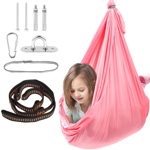 Gatphy Sensorische Ganzkörpersocke Kinder Turntuch für Kinder Ganzkörperwickel, Atmungsaktiv Weich Elastisch Erwachsene für Sensibler Ausdruck Sportliches Geschicklichkeitstraining Yoga (Rosa) von Gatphy