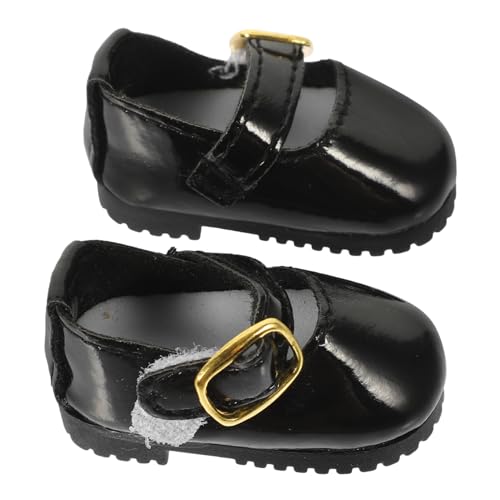 Gatuida 1 Paar Mini -BJD -Schuhe Kleid klein erste puppenspielzeug Puppen Klamotten Puppen Schuhe Puppen Schuhkollektion Puppen Mode Dekorative Schuhe für Mädchenpuppen Puppenschuhe Black von Gatuida