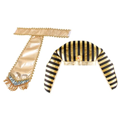 Gatuida 1 Satz Ägyptisches Kostüm Zubehör Pharaonen Hut und Gürtel für Halloween Karneval und Themenpartys für Cosplay und Foto Requisiten Waschbar und Wiederverwendbar Gatuida 1 Satz Ägyptisches Kostüm Zubehör Pharaonen Hut und Gürtel für Halloween Karneval und Themenpartys für Cosplay und Foto Requisiten Waschbar und Wiederverwendbar von Gatuida