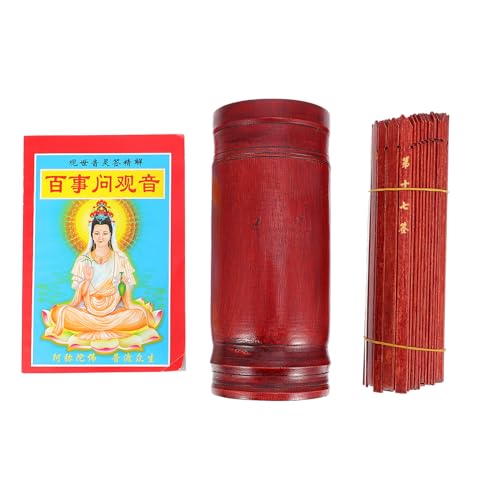 Gatuida 1 Satz Buddhistische Wahrsage Sticks Set Einzigartiges Divinationsspiel Eimer für Zuhause Stäbchen und Buch Chinesischer Stil für Jung und Alt Gatuida 1 Satz Buddhistische Wahrsage Sticks Set Einzigartiges Divinationsspiel Eimer für Zuhause Stäbchen und Buch Chinesischer Stil für Jung und Alt von Gatuida