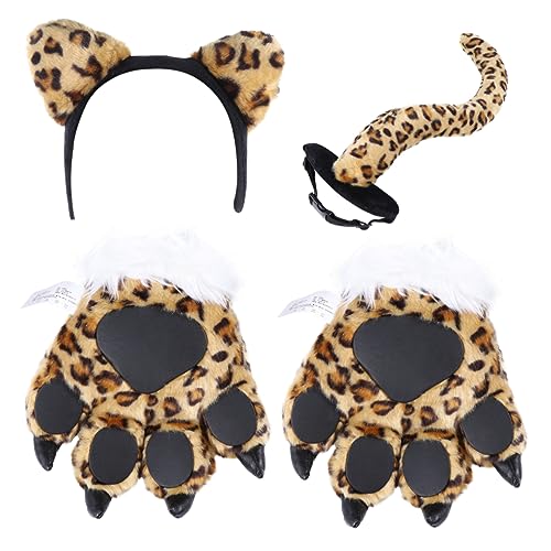 Gatuida 1 Satz Cartoon Tierhandschuh Set mit und Stirnband Dekoration für Kindergartenaktivitäten Lustige Tierkostümaccessoires für Erwachsene von Gatuida