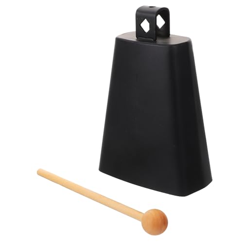 Gatuida 1 Satz Cowbell Instrument für Sportevents Metall Kuhglocke mit Stick für Fußballspiele und Musikanwendungen Klarer und Vielseitige Nutzung von Gatuida