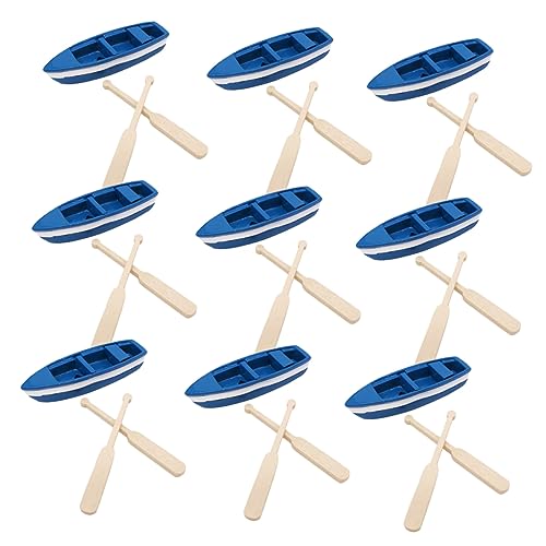 Gatuida Miniatur Strandboot Deko mit Paddel – 27 Stück Resin Boot Spielzeug für Strand Mikrolandschaften Puppenhaus Dekorationen und Garten von Gatuida