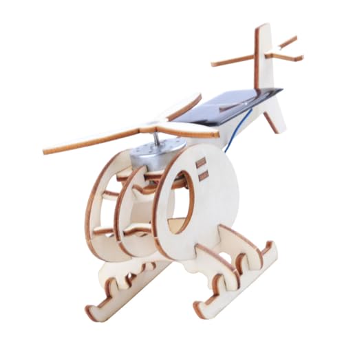 Gatuida 1 Satz DIY Solar Holzhelikopter Puzzle für Wissenschaftliches Bastelset zur Selbstmontage Umweltfreundliches Lernspielzeug für Geburtstagsgeschenke und Festivals von Gatuida