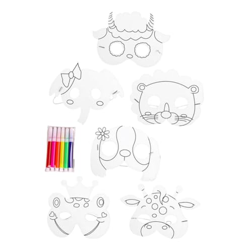 Gatuida 1 Satz Diy Tiermasken zum Ausmalen Kreative Blanko Masken für Teiliges mit Malstiften für Geburtstagsfeiern und Bastelaktivitäten Fördert Fantasie und Kreativität Gatuida 1 Satz Diy Tiermasken zum Ausmalen Kreative Blanko Masken für Teiliges mit Malstiften für Geburtstagsfeiern und Bastelaktivitäten Fördert Fantasie und Kreativität von Gatuida