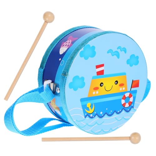 Gatuida 1 Satz Doppelseitige Kinderhandtrommel mit Drumsticks Musikalisches Lernspielzeug für Kleinkinder Fördert Kognitive Fähigkeiten und Rhythmusgefühl für Kreative Spielstunden von Gatuida