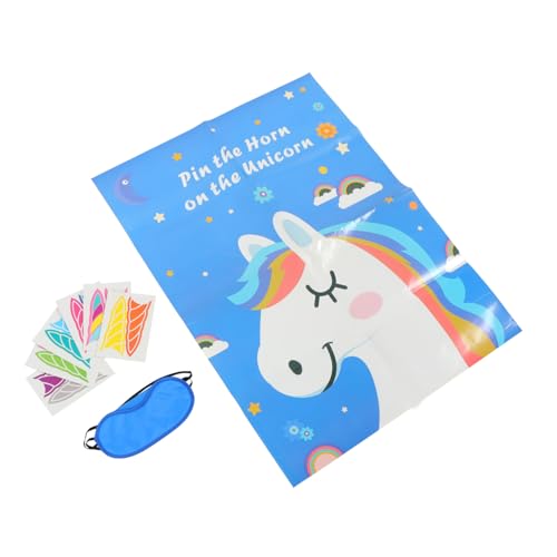 Gatuida 1 Satz Einhorn Spielset für Kindergeburtstag Kreatives Partyspiel mit Aufklebern für Einhorn Mottopartys und Schulveranstaltungen Einfach Lustig von Gatuida